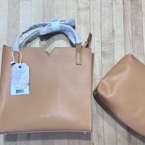 Pixie Mood Tan Tote and Pouch Set